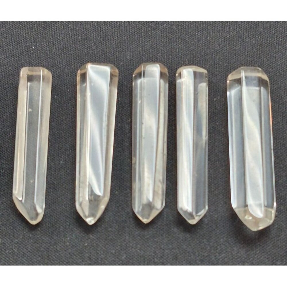 Clear Quartz Hexagonal Crystal Points Healing Crafting Decoration Set 5 - Picture 2 of 5